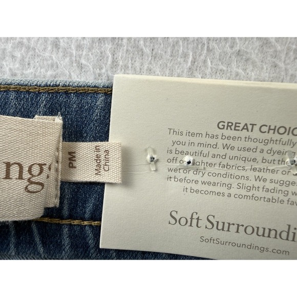 SOFT SURROUNDINGS NWT $89 Straight Leg The Ultimate Jeans Size M Petite - Picture 12 of 16